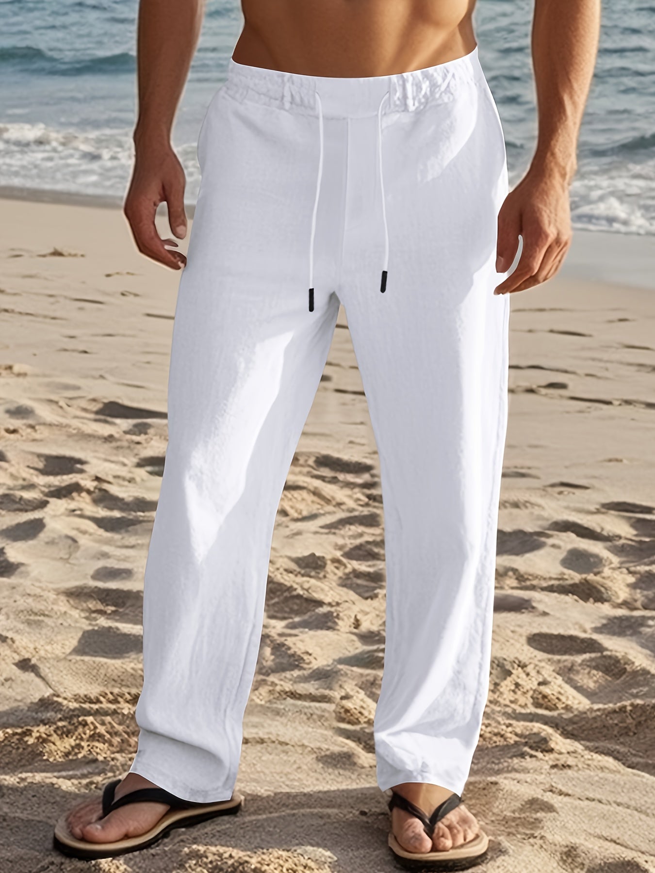 Men's Drawstring Beach Trousers | Waist
