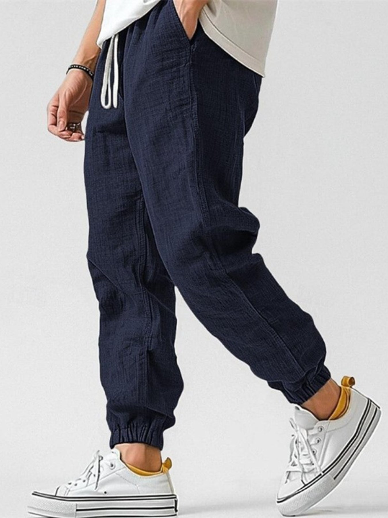 Men's Cargo Chino Trousers | Drawstring Waist