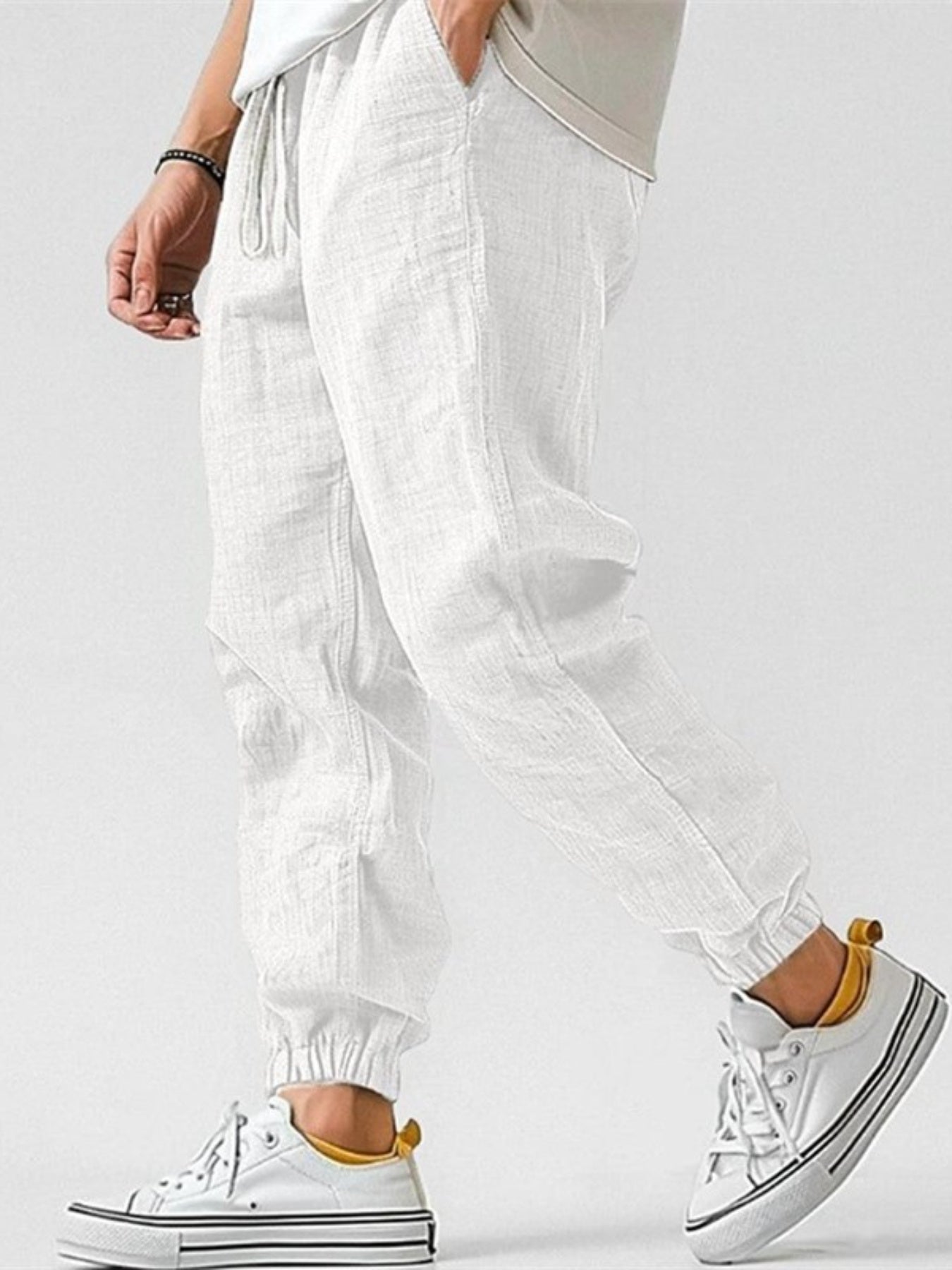 Men's Cargo Chino Trousers | Drawstring Waist