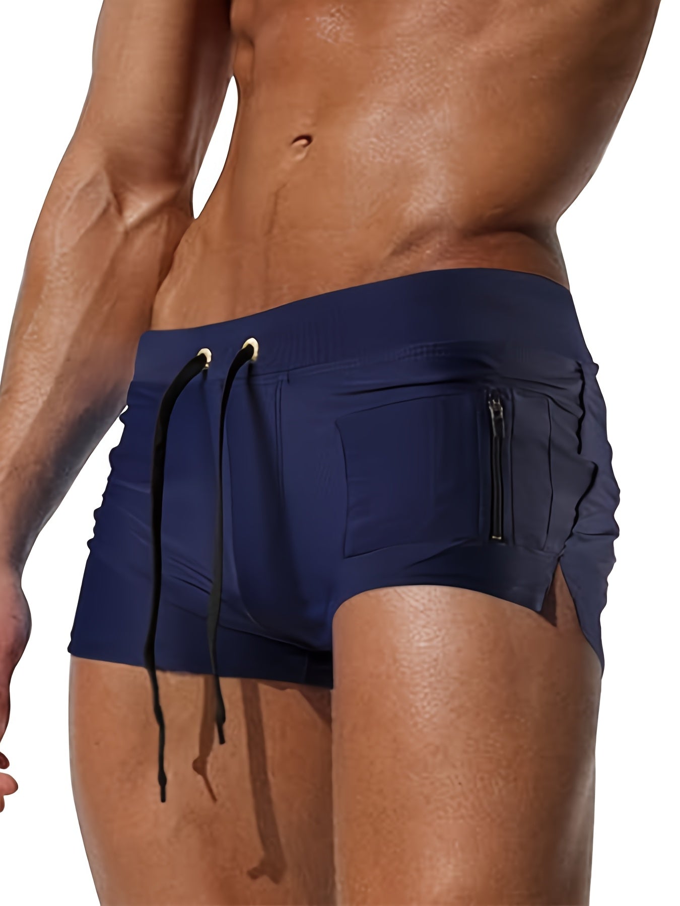 Men's Short Swim Shorts | Zip Pocket