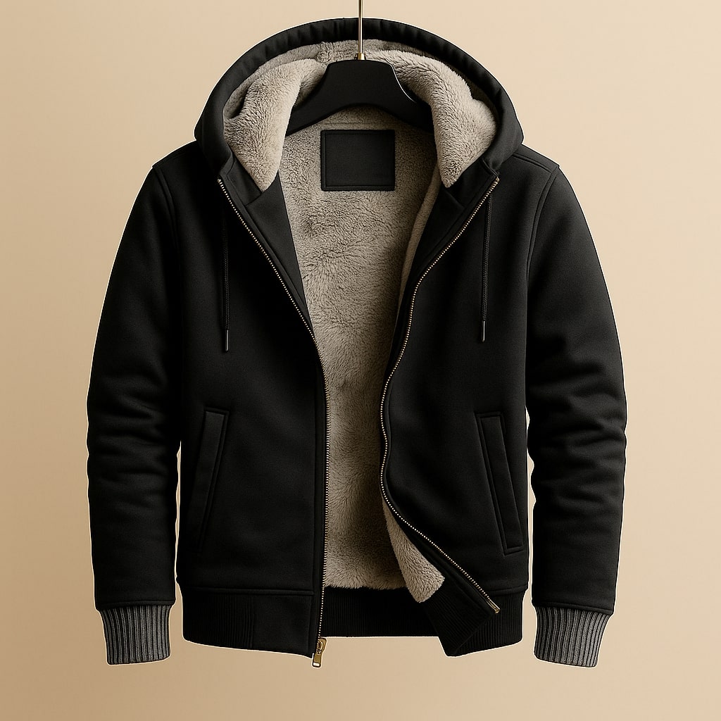 Men's Fleece Jacket | Drawstring Hood