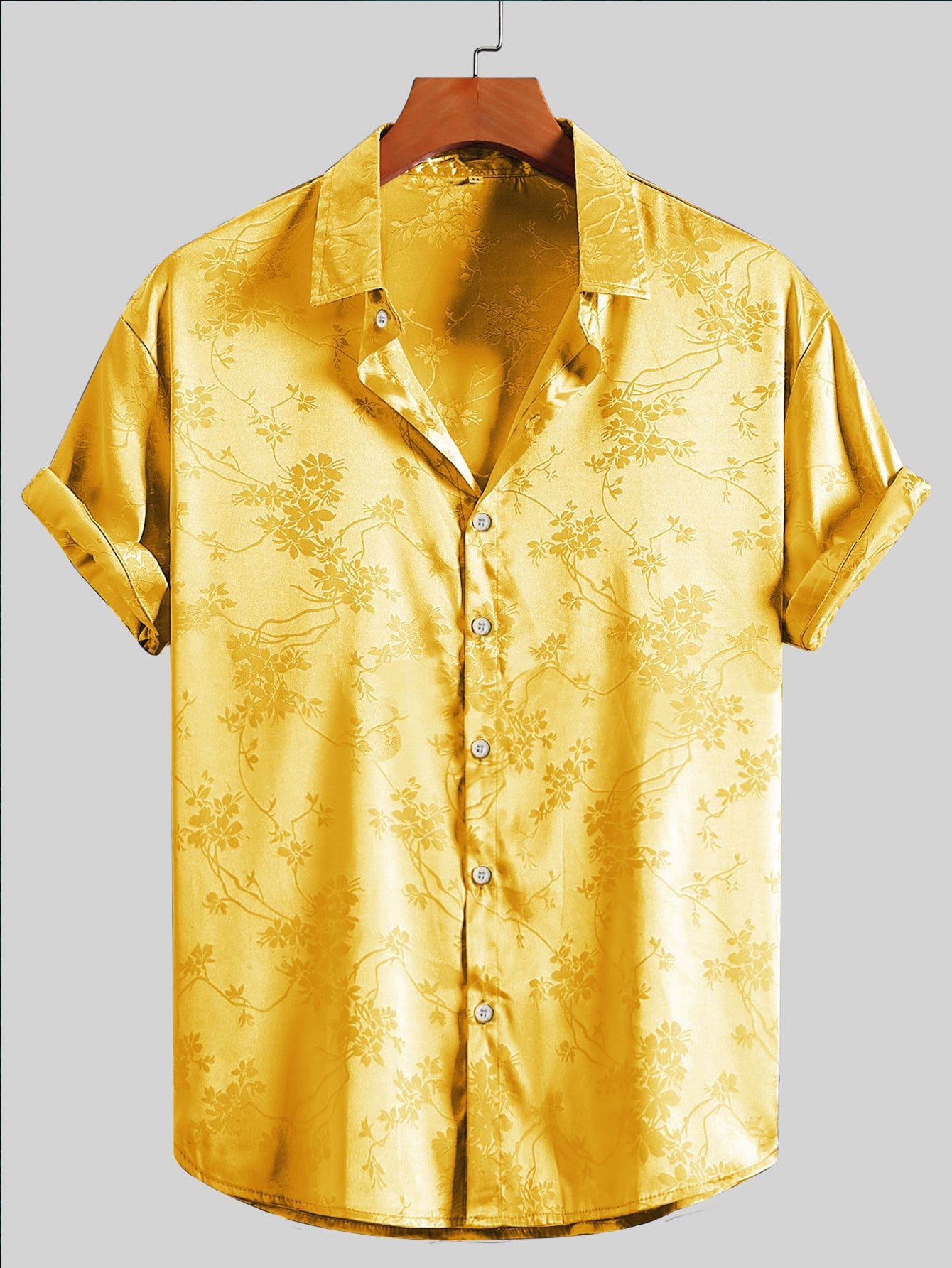 Men's Floral Short Sleeve Shirt | Cuban Collar