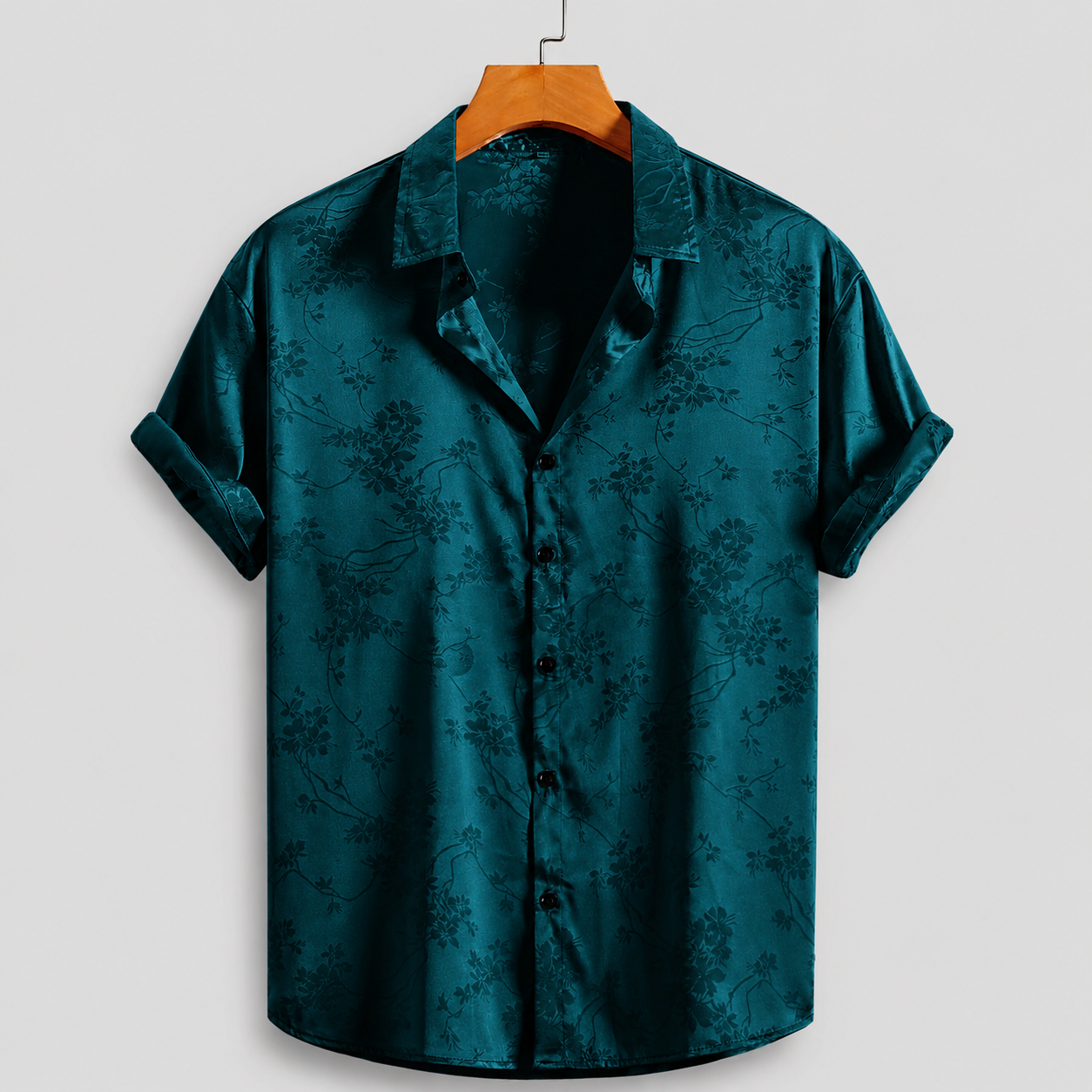 Men's Floral Short Sleeve Shirt | Cuban Collar