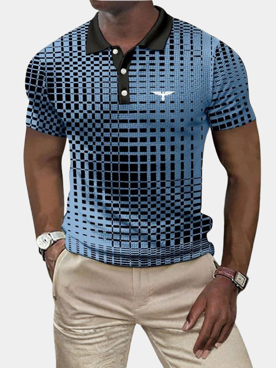 Men's Geometric Polo | Short Sleeve