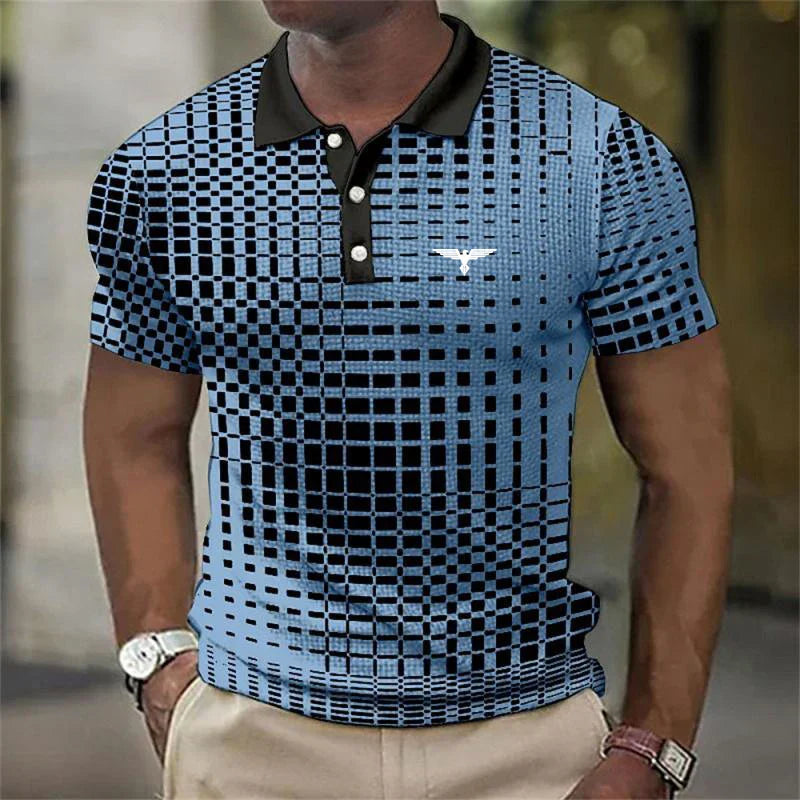 Men's Geometric Polo | Short Sleeve