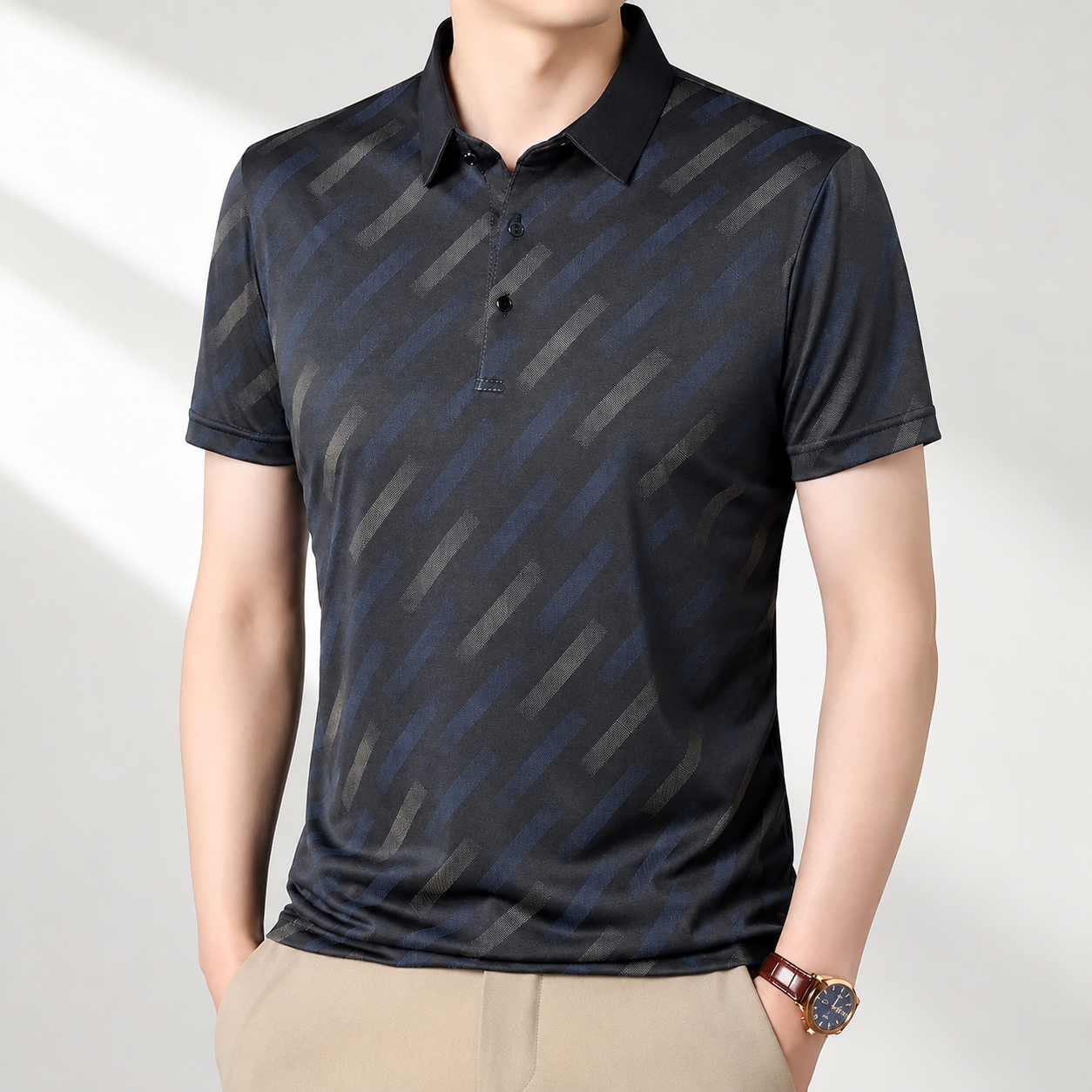 Men's Tipped Collar Polo Shirt | Short Sleeve