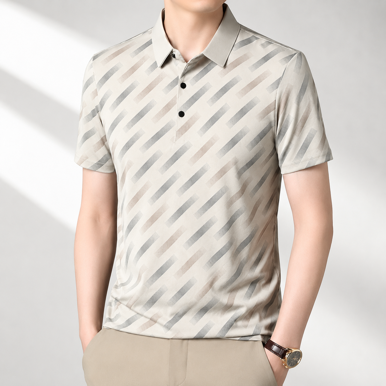 Men's Tipped Collar Polo Shirt | Short Sleeve