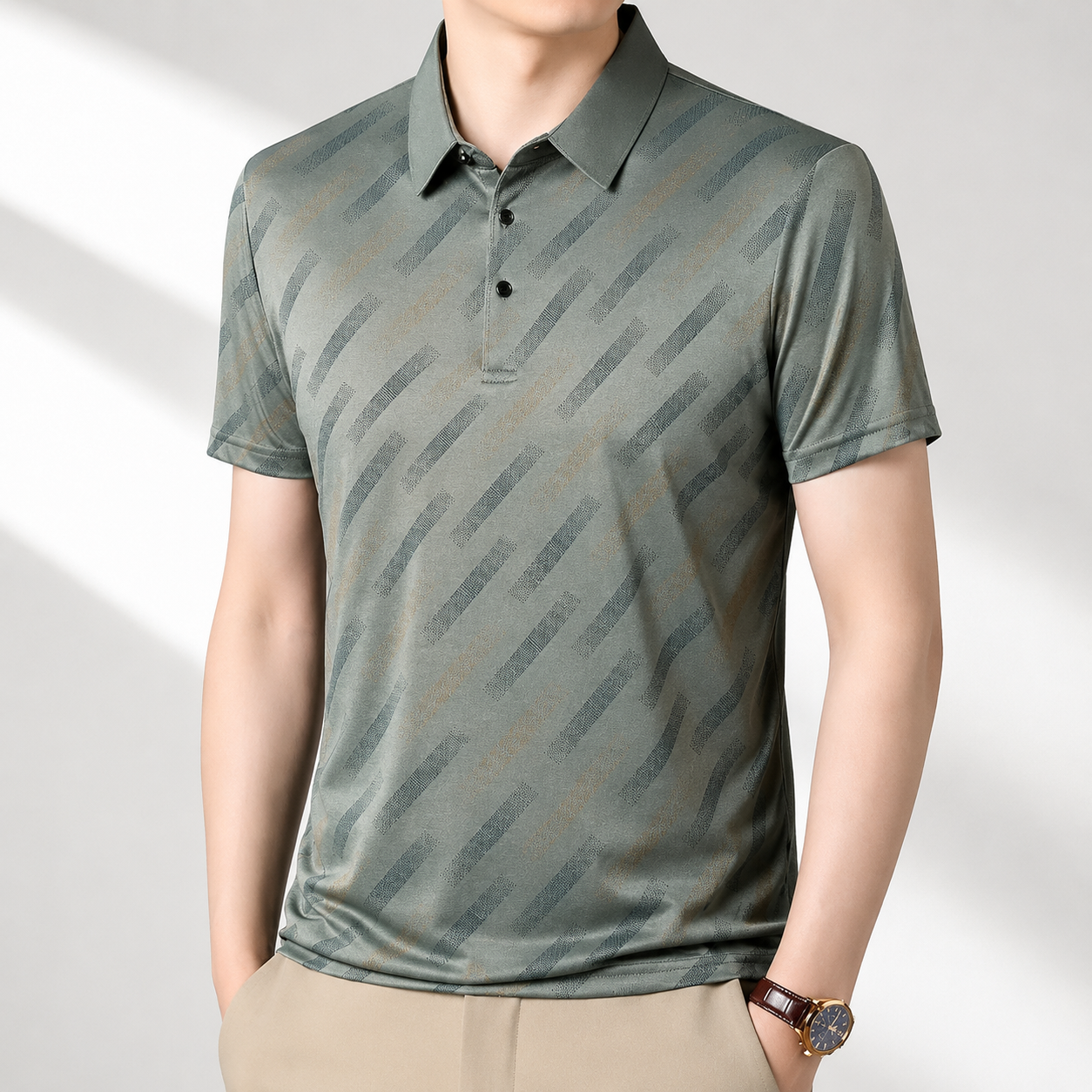 Men's Tipped Collar Polo Shirt | Short Sleeve