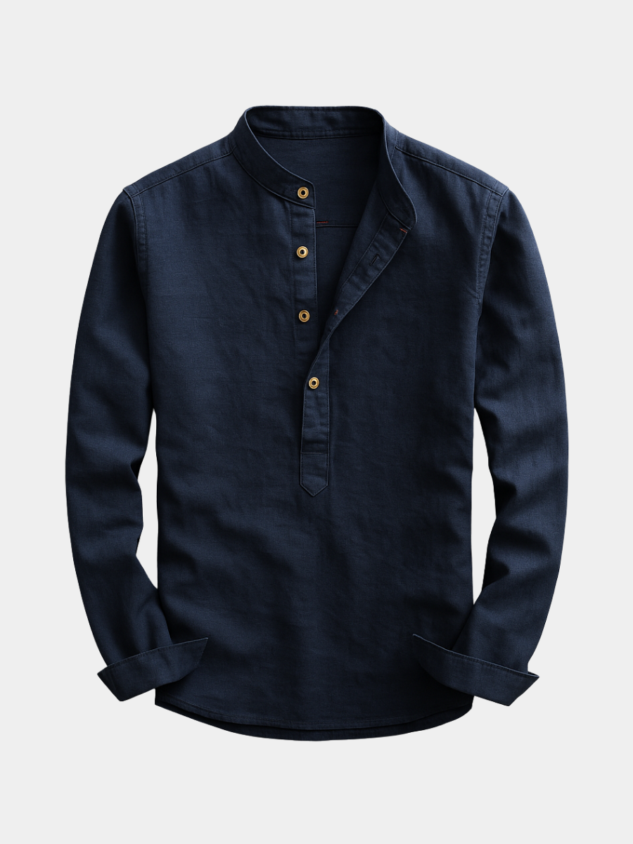 Men's Denim Long Sleeve Shirt | Button