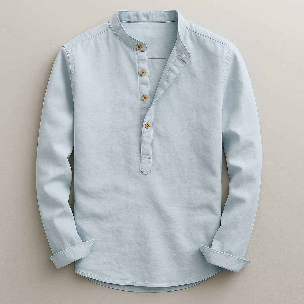 Men's Denim Long Sleeve Shirt | Button