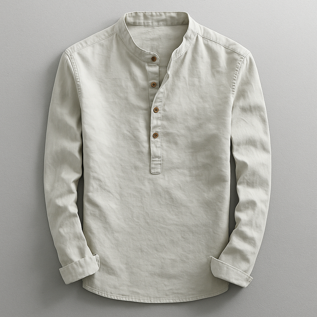 Men's Denim Long Sleeve Shirt | Button
