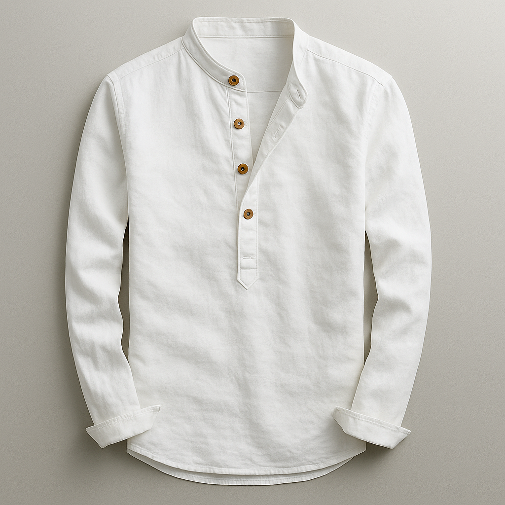 Men's Denim Long Sleeve Shirt | Button