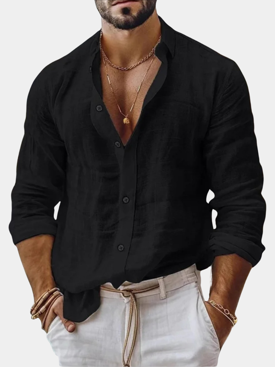 Men's Oxford Long Sleeve Shirt | Button Front