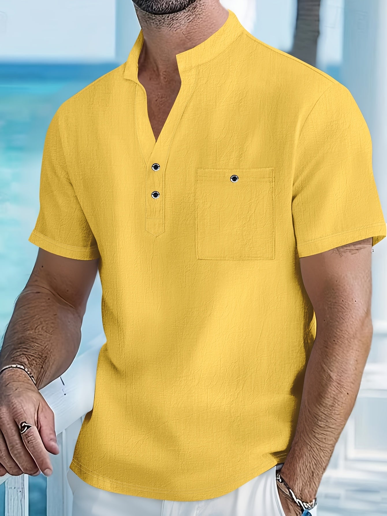Men's Designer Shirt | Half Button