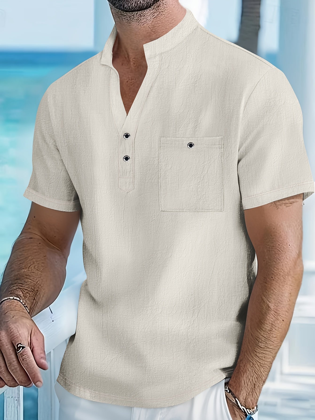 Men's Designer Shirt | Half Button