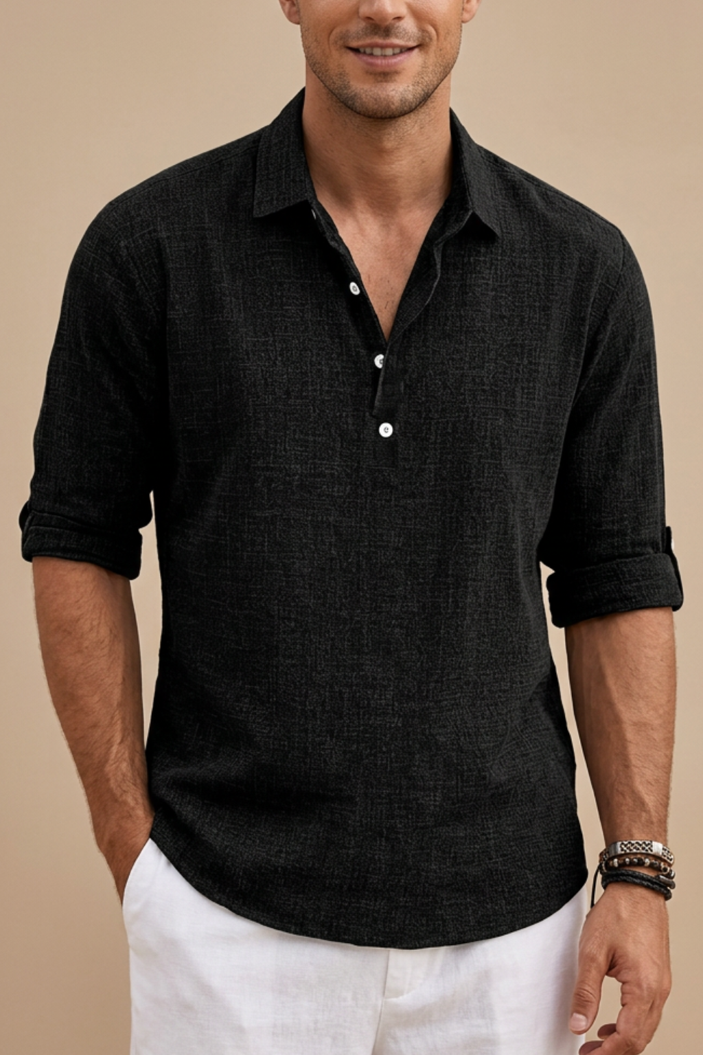 Men's Popover Shirt | Long Sleeve