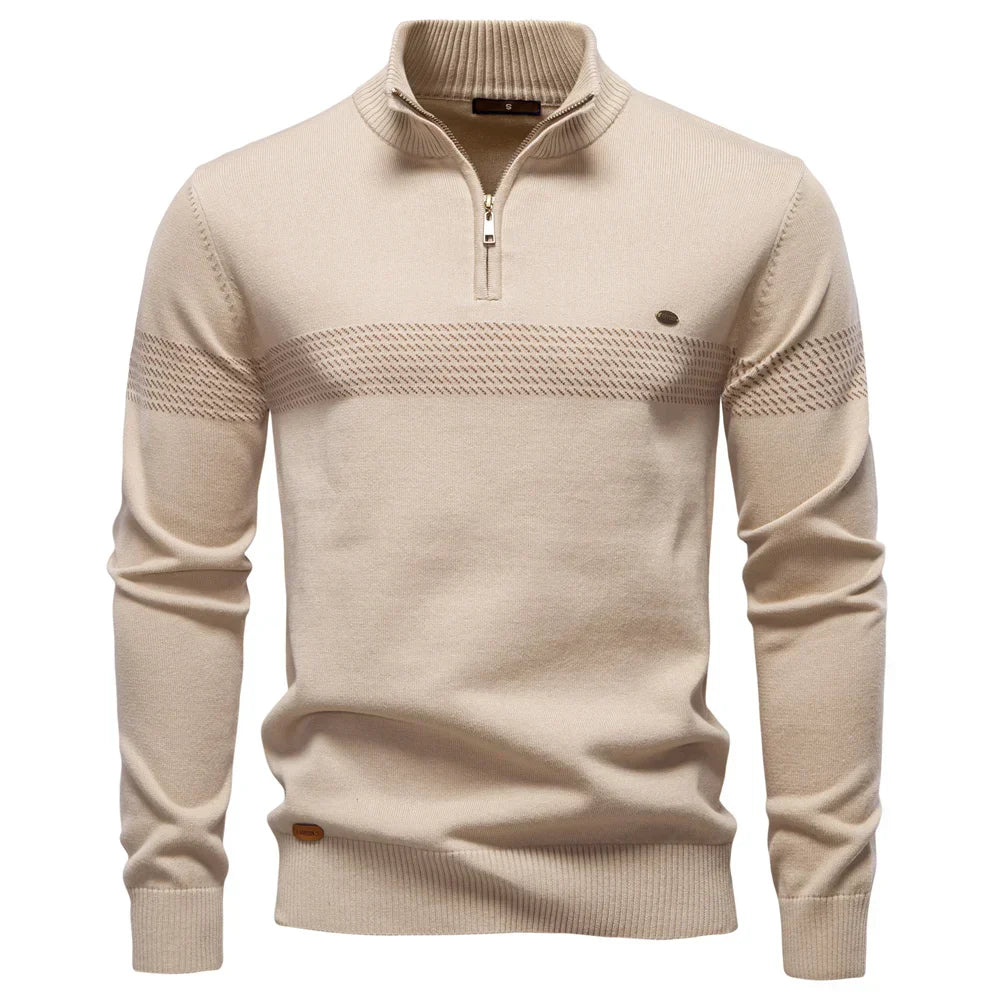Men's Cardigan Jumper | Crew Neck