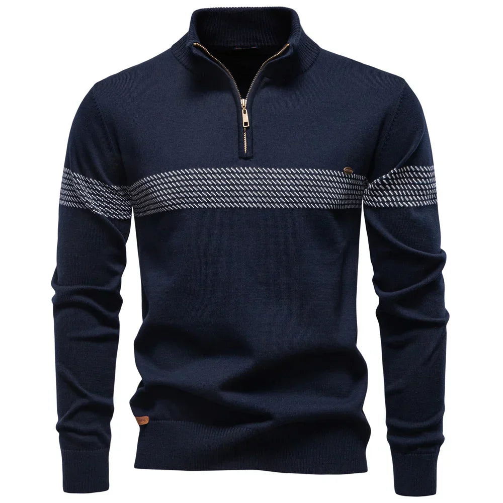 Men's Cardigan Jumper | Crew Neck