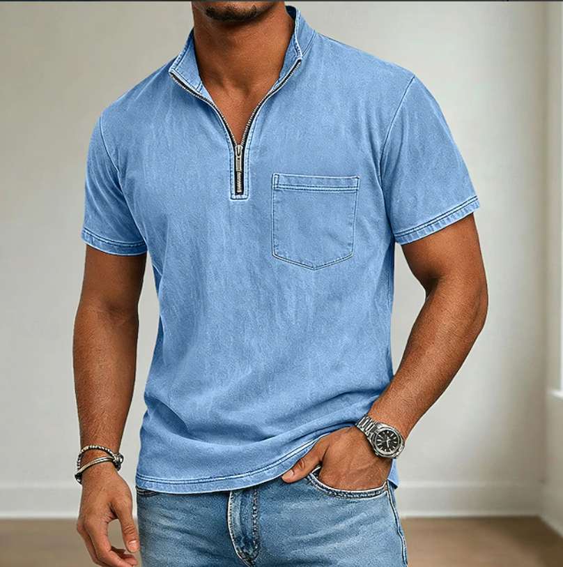 Men's Collar Polo Shirt | Quarter Zip