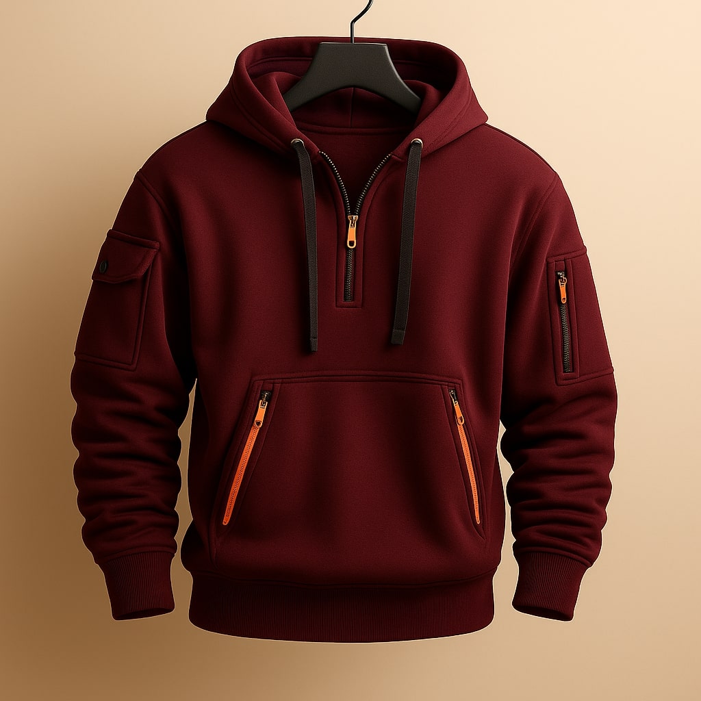 Men's Zip Up Hoodie | Half Zip