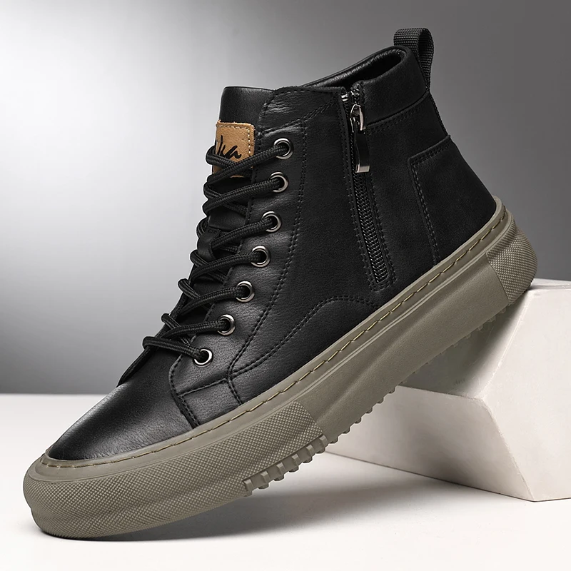 Men's High Top Lace Up Trainers | Chunky Sole