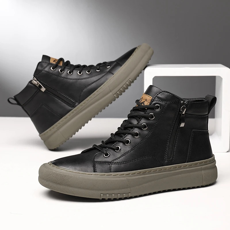 Men's High Top Lace Up Trainers | Chunky Sole