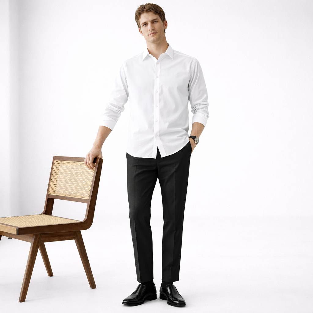 Men's Pleated Trousers | Tapered Fit