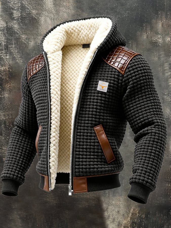 Men's Sherpa Hooded Jacket | Zip Up
