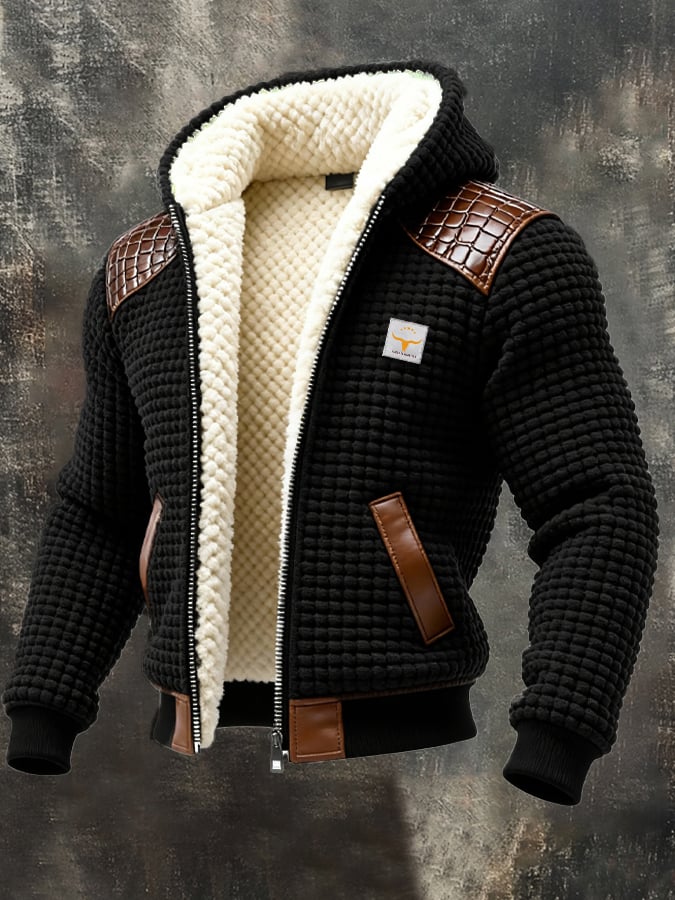 Men's Sherpa Hooded Jacket | Zip Up