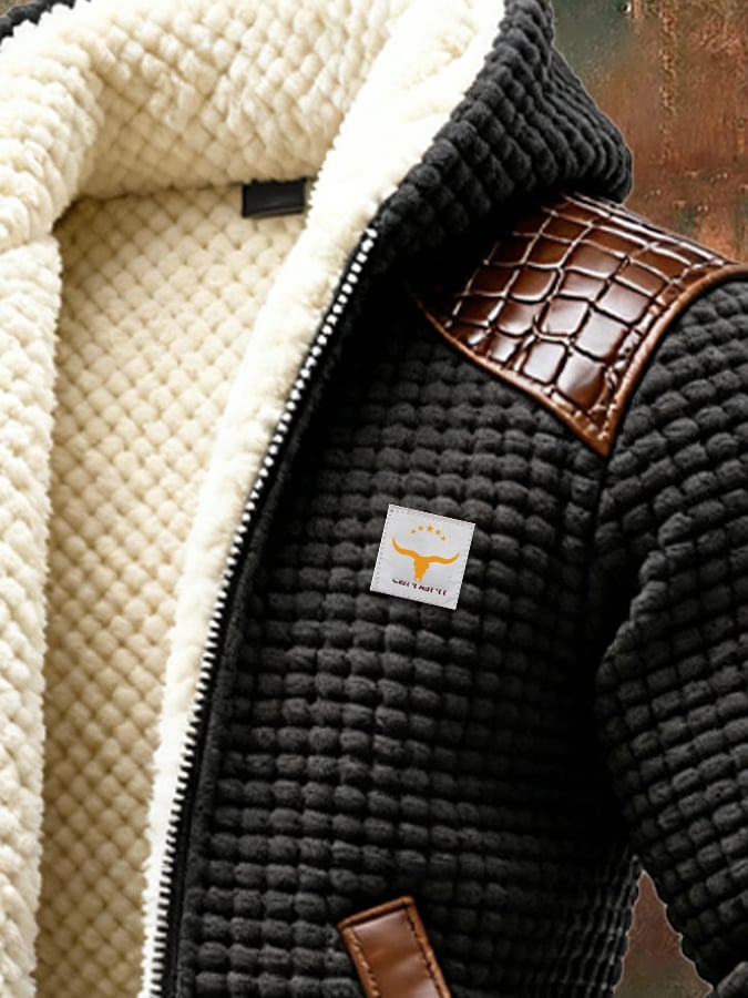 Men's Sherpa Hooded Jacket | Zip Up