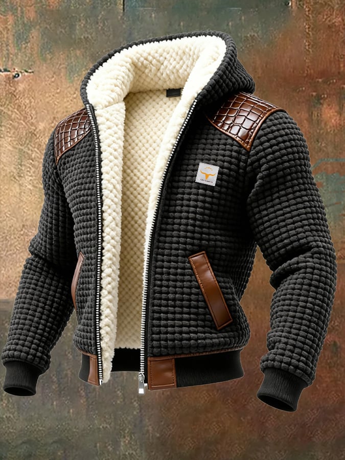 Men's Sherpa Hooded Jacket | Zip Up