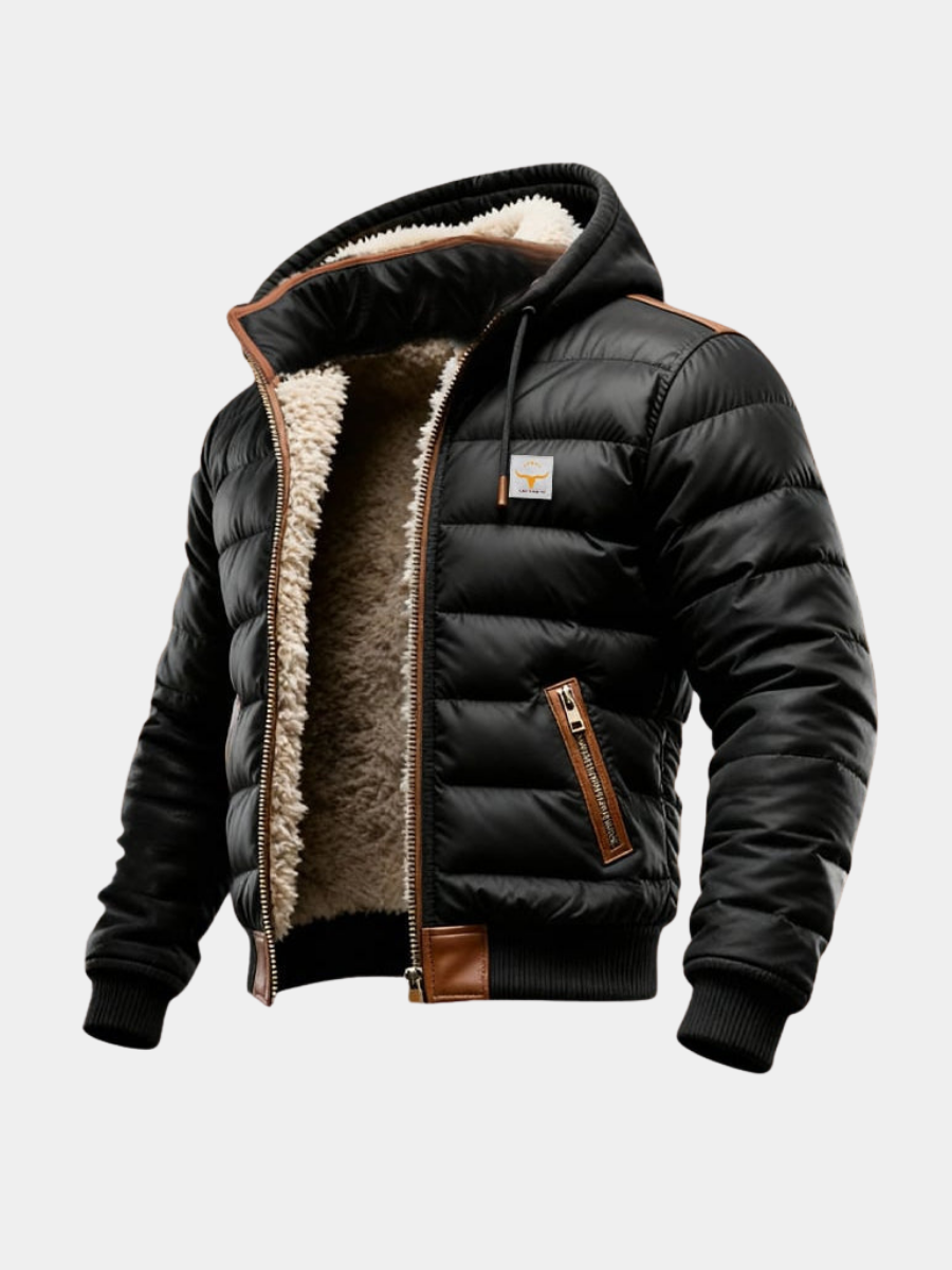 Men's Hooded Puffer Jacket | Zip Up