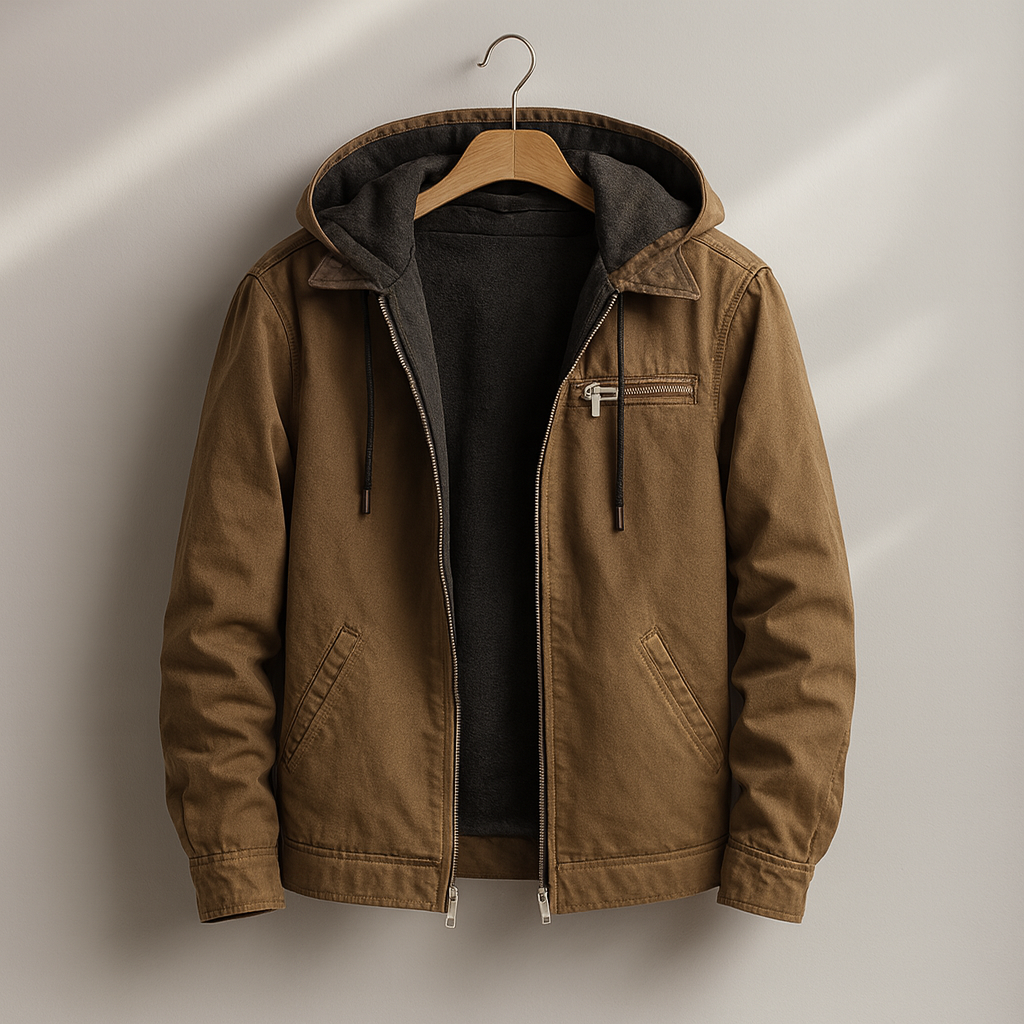 Men's Hooded Workwear Jacket | Zip Up