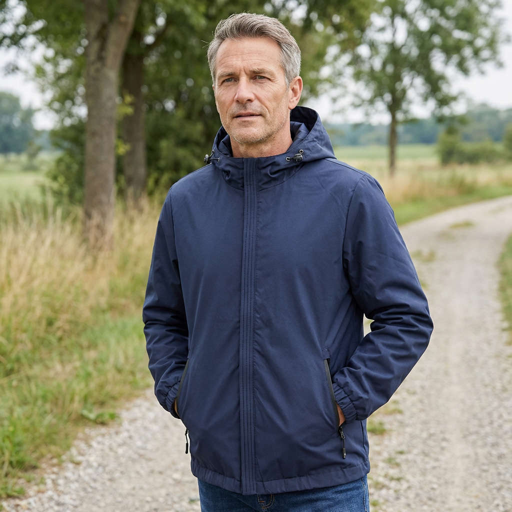 Men's Hooded Softshell Jacket | Zip Up