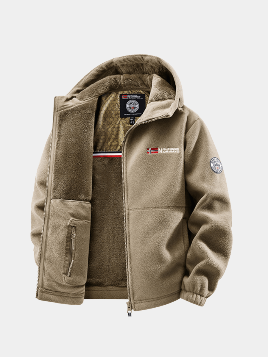 Men's Hooded Fleece Jacket | Sherpa