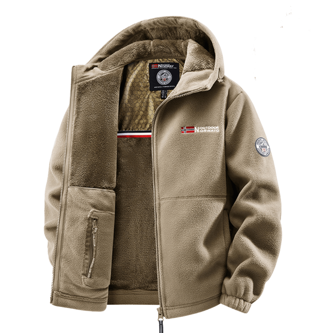 Men's Hooded Fleece Jacket | Sherpa