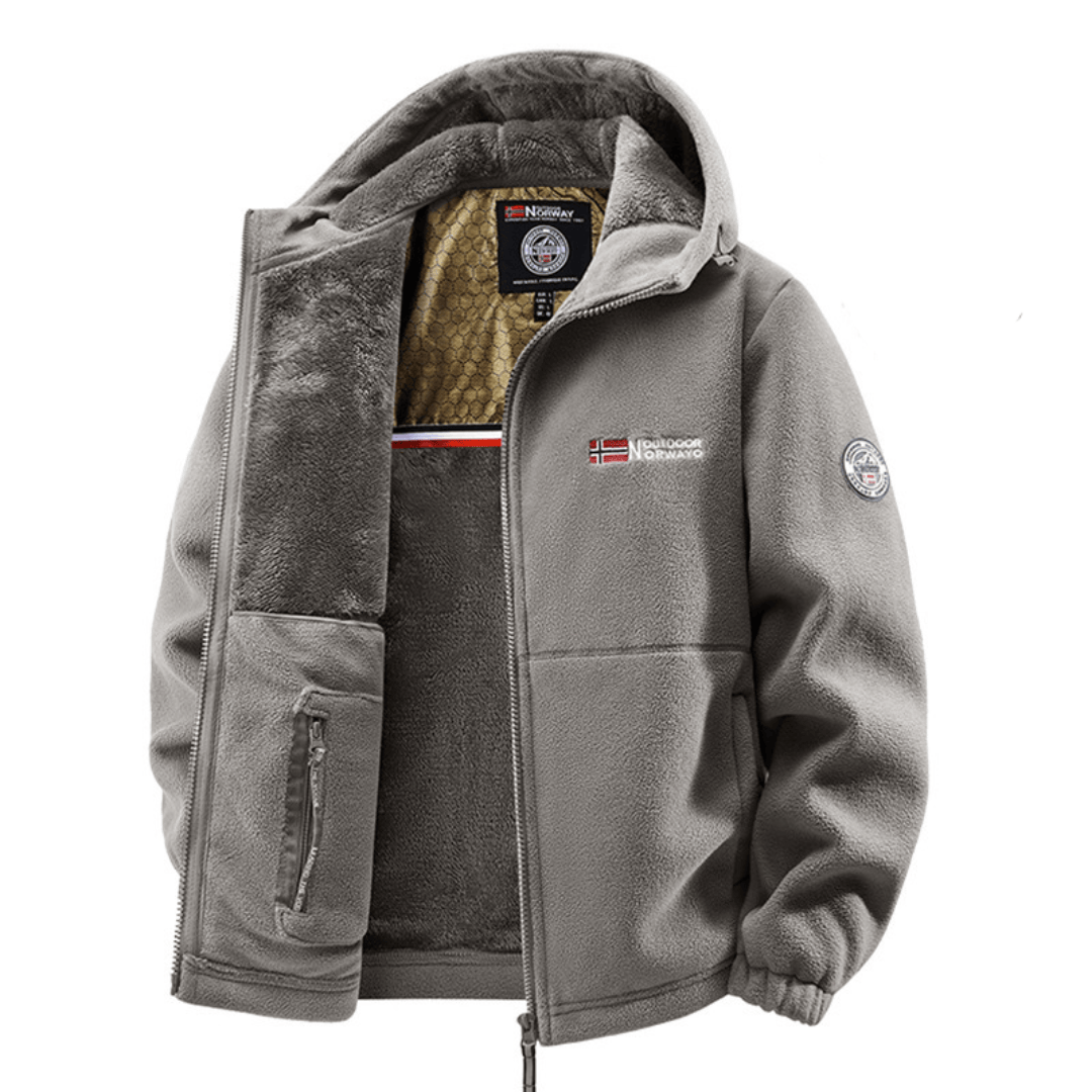 Men's Hooded Fleece Jacket | Sherpa