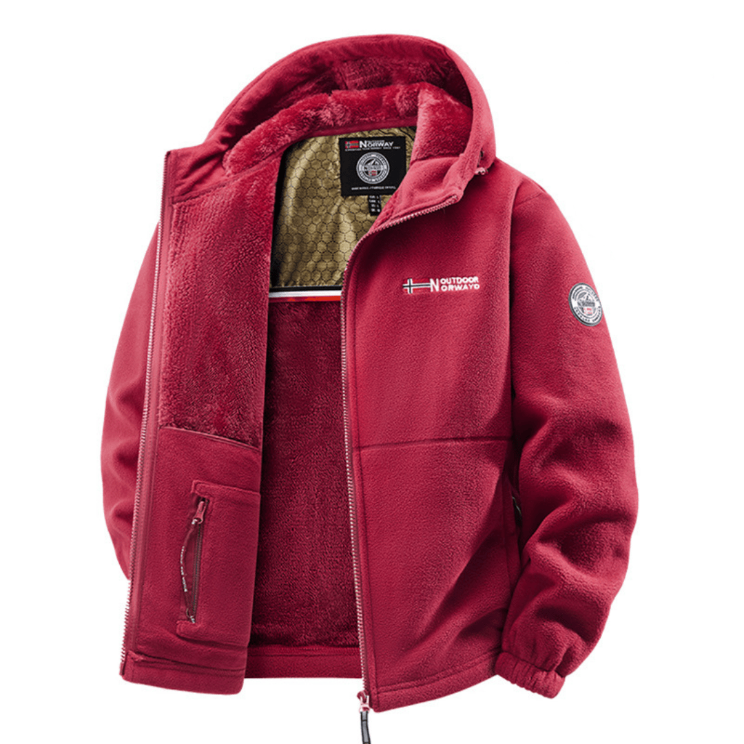 Men's Hooded Fleece Jacket | Sherpa
