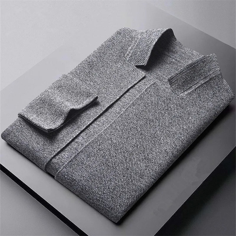 Men's Knitted Button Cardigan Jacket | Long Sleeve