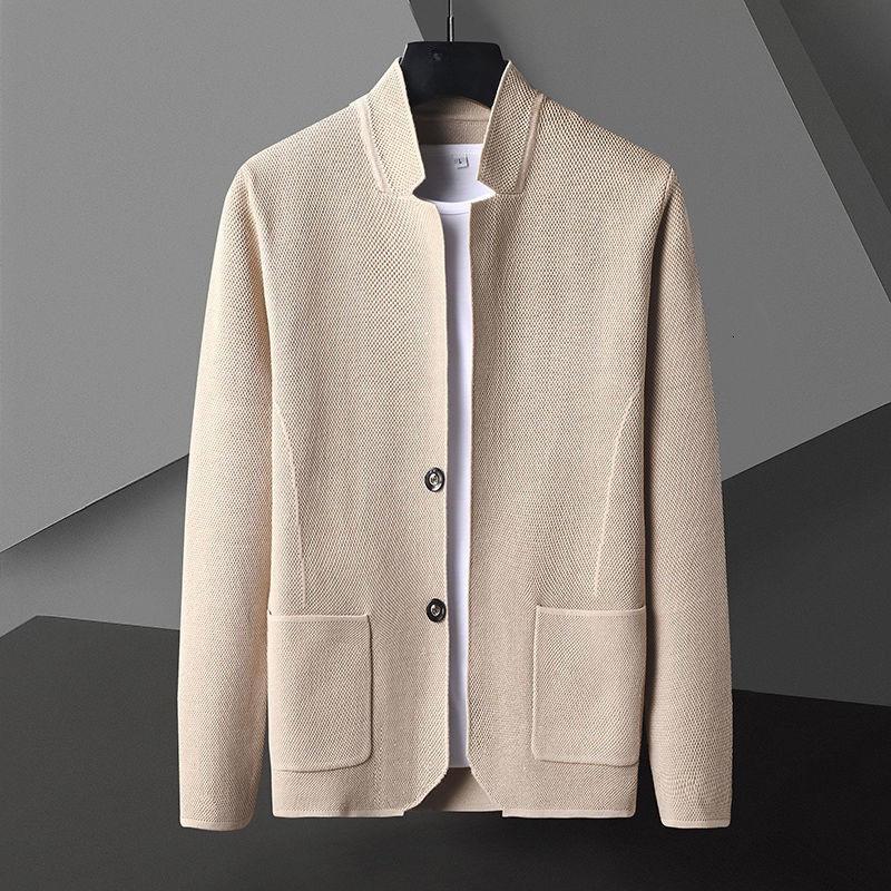 Men's Knitted Button Cardigan Jacket | Long Sleeve