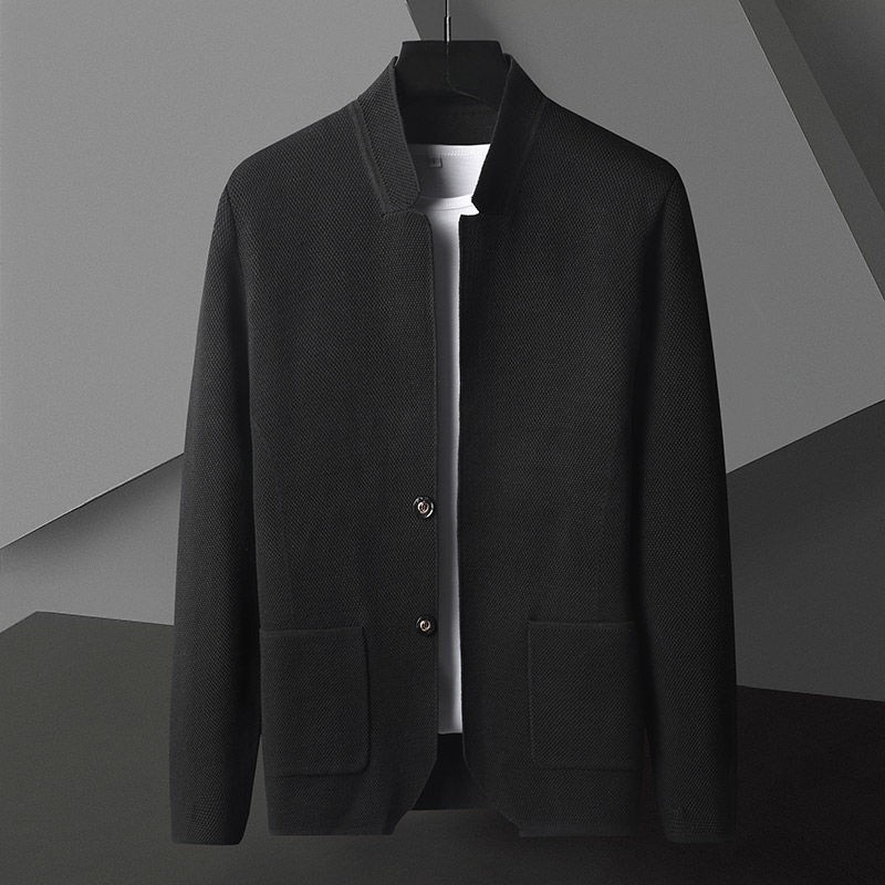 Men's Knitted Button Cardigan Jacket | Long Sleeve