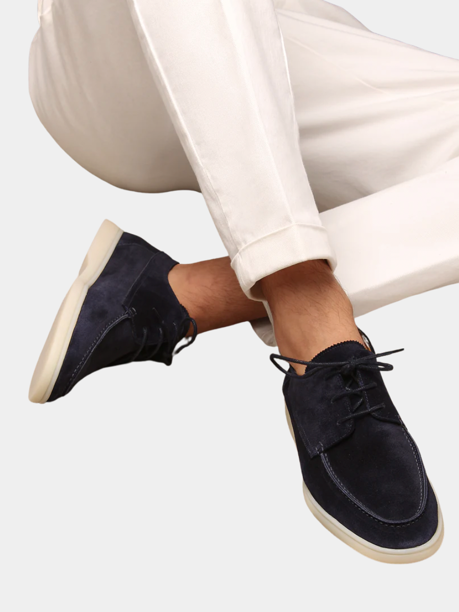 Men's Suede-Look Loafers | Lace Up