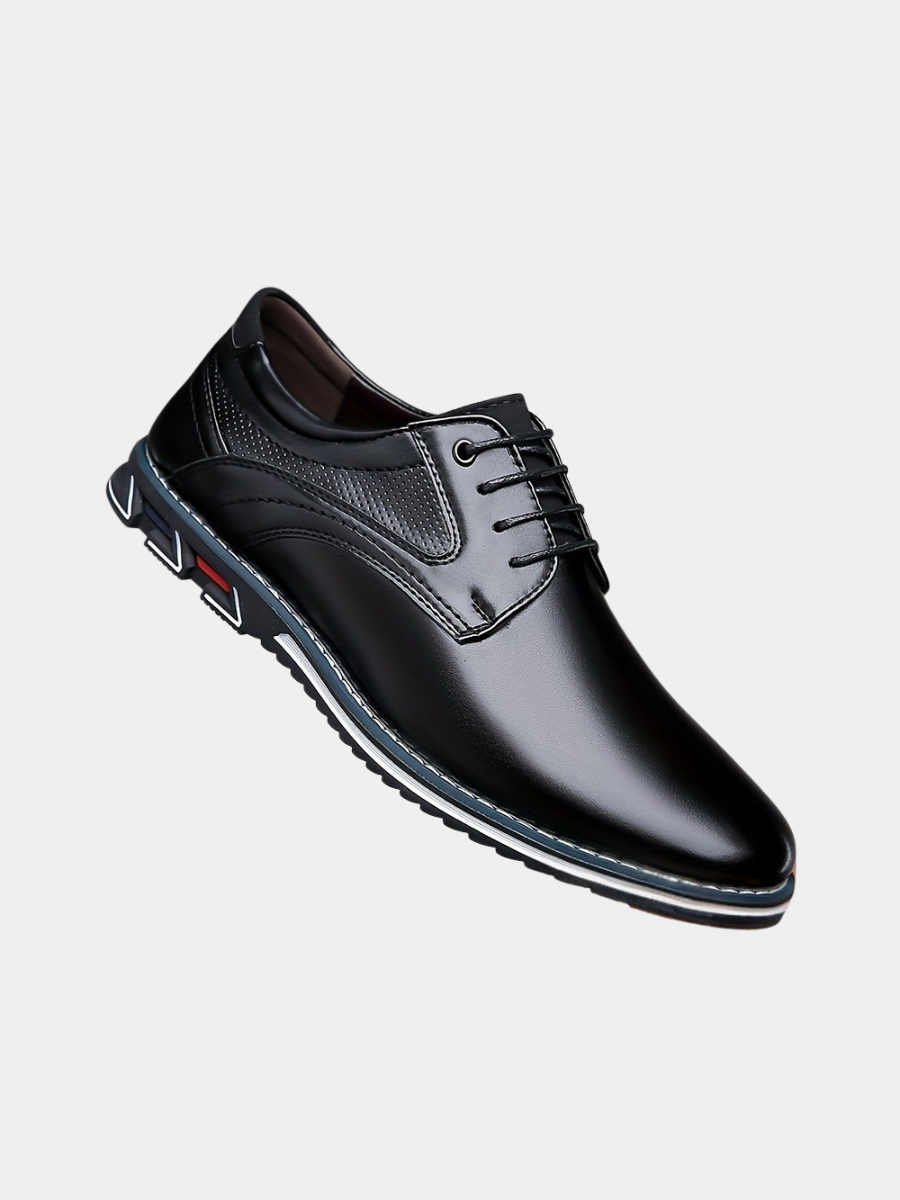 Men's Lace-Up Perforated Derby Shoes | Chunky Sole