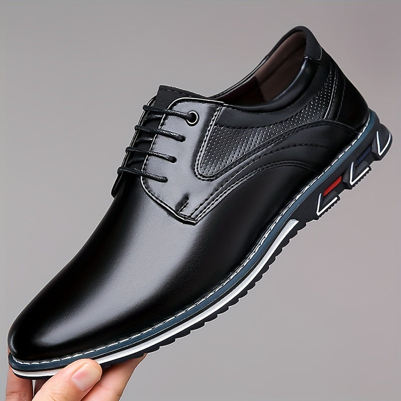 Men's Lace-Up Perforated Derby Shoes | Chunky Sole