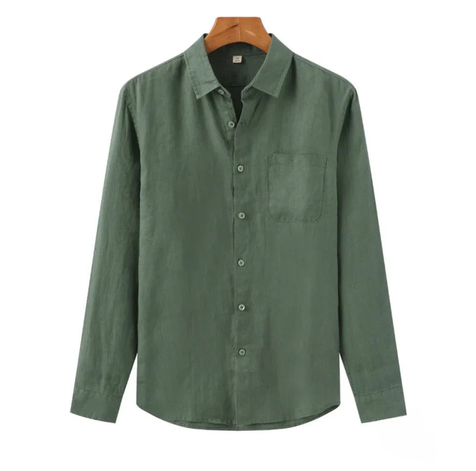 Men's Long Sleeve Oxford Shirt | Chest Pocket