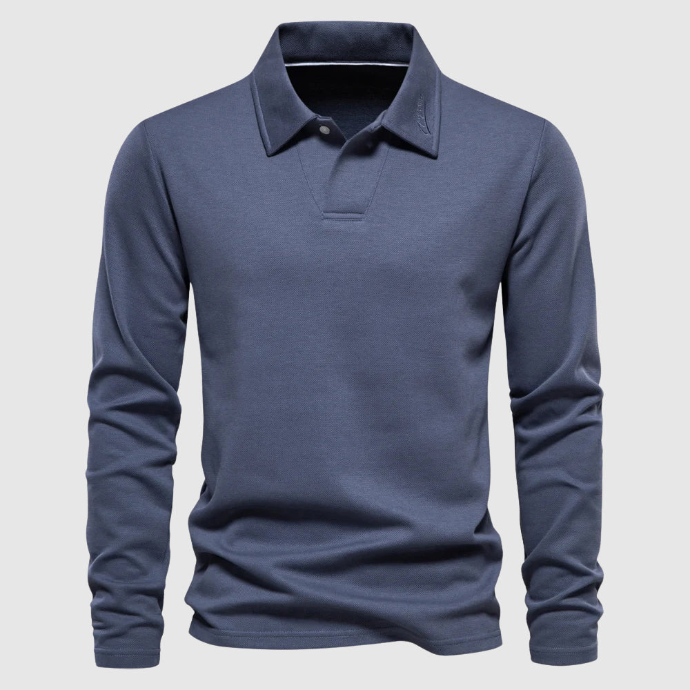 Men's Pique Polo Shirt | Long Sleeve