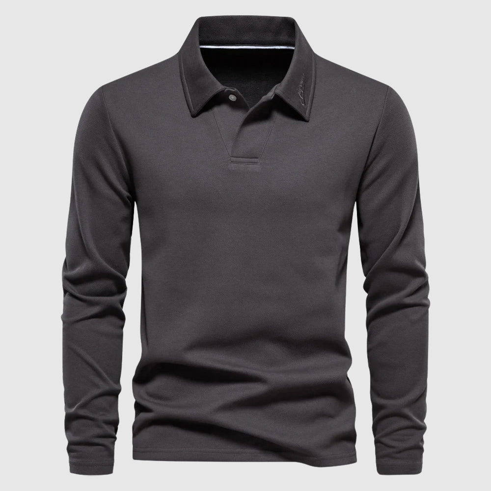 Men's Pique Polo Shirt | Long Sleeve
