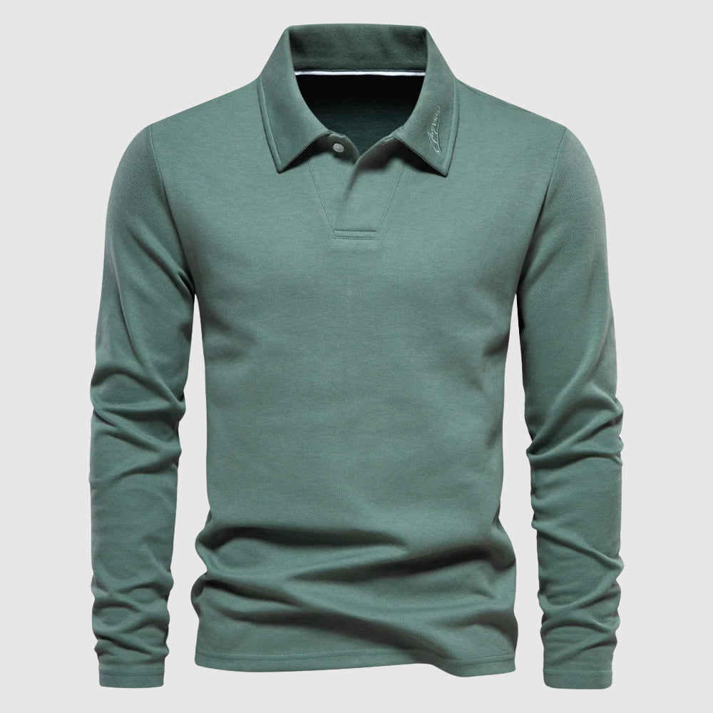 Men's Pique Polo Shirt | Long Sleeve