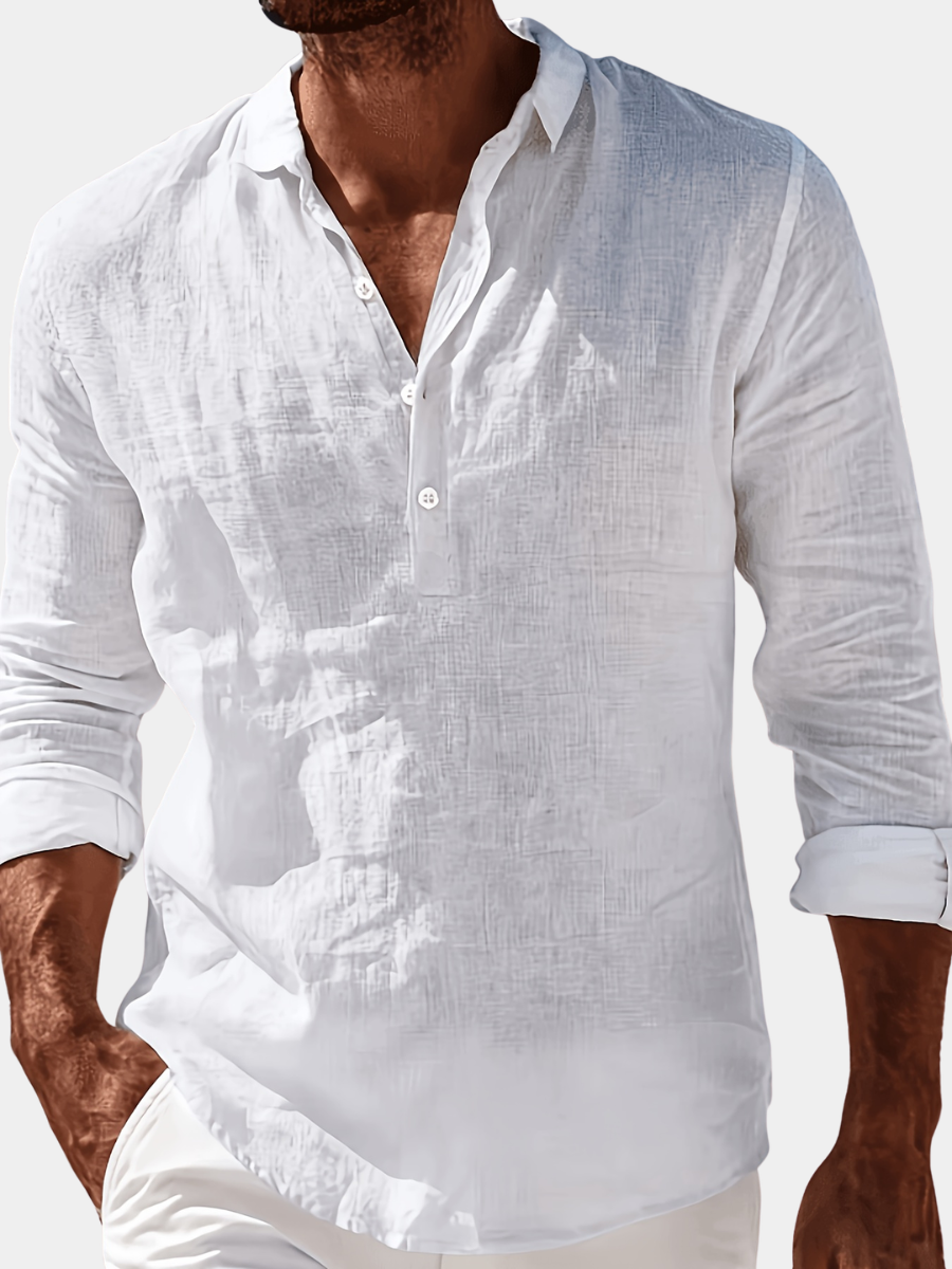 Men's Beach Popover Shirt | Long Sleeve