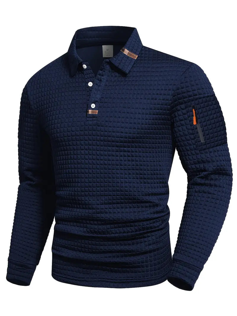 Men's Collar Polo Shirt | Zip Pocket